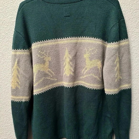 2/20$ Men’s Or Woman’s Tiny Brand Christmas Cardigan Size XL Reindeer Trees - Picture 3 of 7
